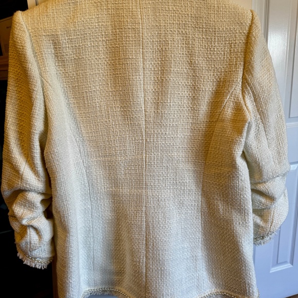 Ivory Khloe Faux-Pearl Bouclé Blazer by Cinq a Sept - Picture 12 of 14